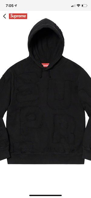 Supreme Cutout Letters Hooded Sweatshirt Small