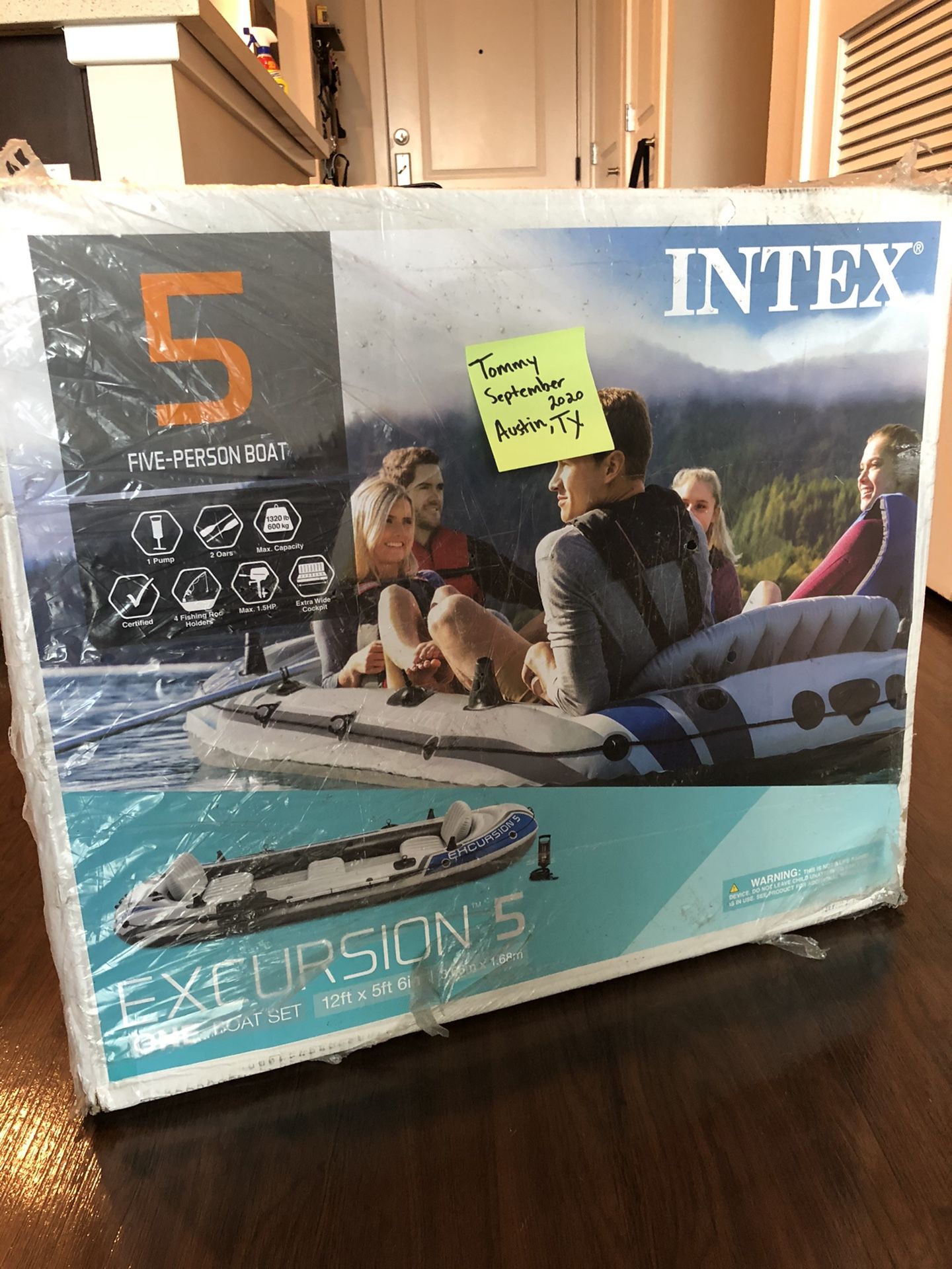 Intex Excursion Inflatable Boat Raft Kayak 5 Person Brand New