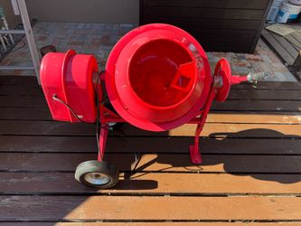 Red Electric Cement Mixer 1.6 cu
