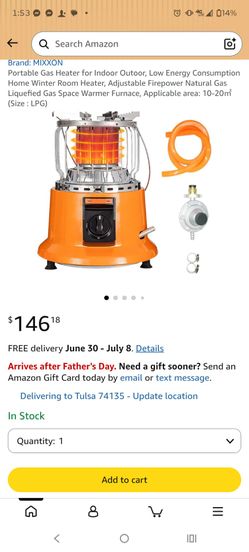Mixxon brand portable gas heater