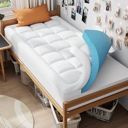 TWIN XL 3” Cooling Memory Foam Mattress Topper Twin XL-College Dorm-38”x80”x3” $40 FIRM