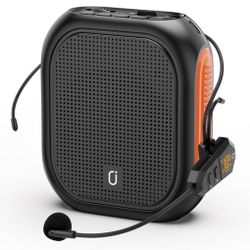 JYX Portable Voice Amplifier for Teacher with Wireless Microphone Headset, Rechargeable PA System Support MP3, AUX in, REC for Teaching, Meeting, Pres