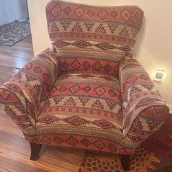 Southwestern Patterned Upholstered Arm Chair
