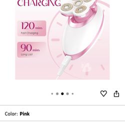 🆕 In 📦 Electric Razors for Women Legs,Cordless Rechargeable Rotary Painless,Wet/Dry Womens Trimmer for Grooming(Pink)