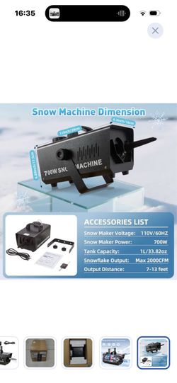 700 W Snow Machine Christmas Gift Snow Maker Machine,Artificial Snow Making Machine Snowflake Machine,Snow Machine Indoor with Remote Snow Machines fo