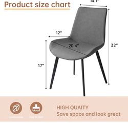 One little damage on the seat Dining Chairs Set of 4,Modern Kitchen Dining Room Chairs,Upholstered Dining Accent Side Chairs in Faux Leather Cushion S