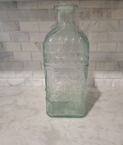 VTG Glass Decanter Wine Roman Chariot Made In Italy 1 Gal. + Decor Large