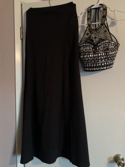 Black 2 Piece Dress With Sequins