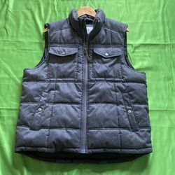Men’s Charcoal Utility Vest Size L Puffer Style 