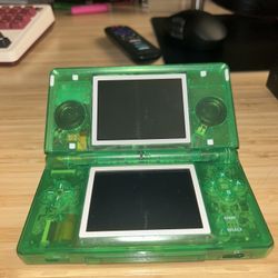 Custom Transparent Green Nintendo DSlite