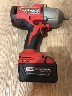 Milwaukee M18 Brushless 1/2" High Torque Impact + 3.0Ah Battery