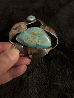 Tamra Tunoa vintage sterling silver and turquoise slate