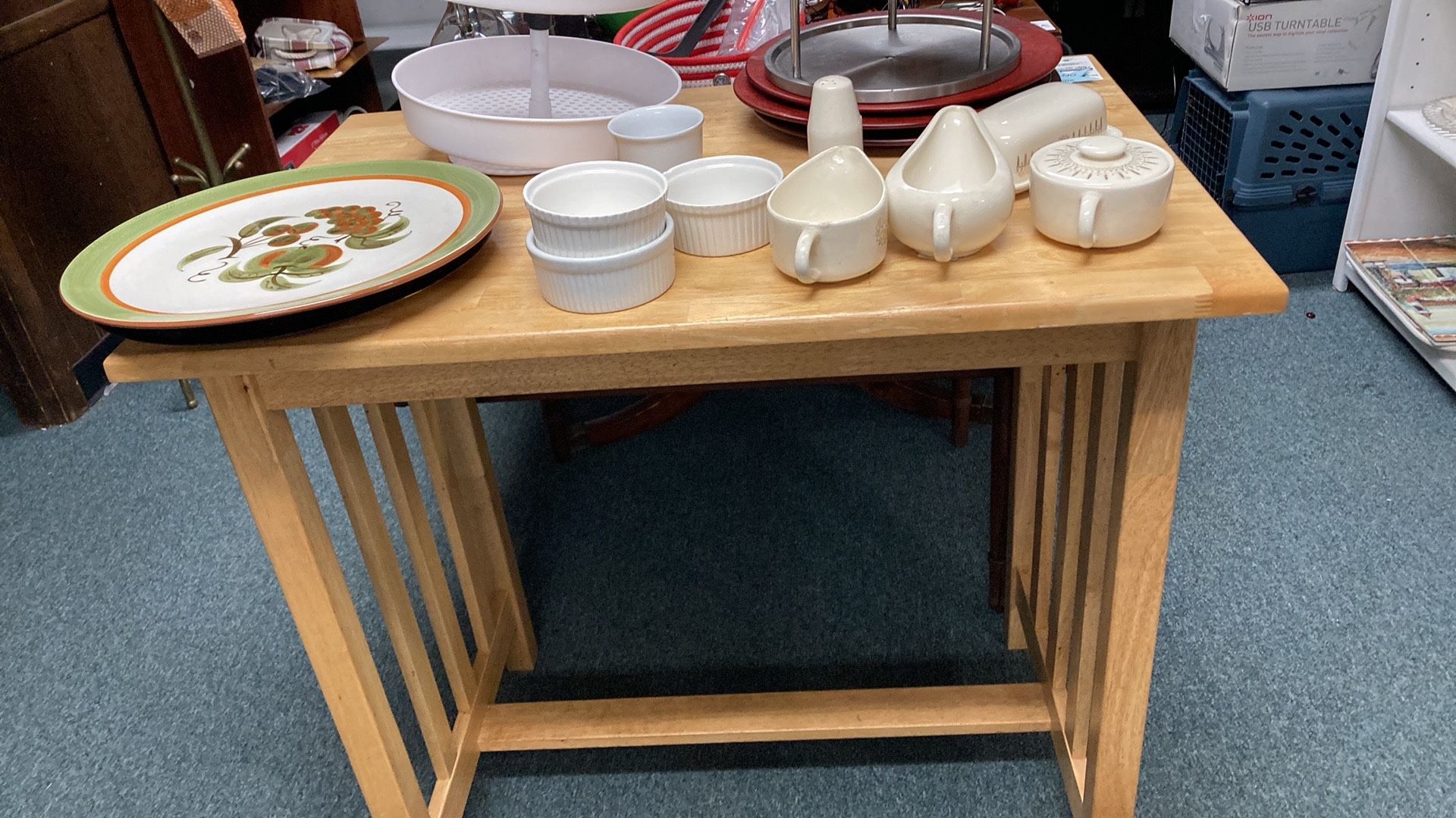 Natural Wood Kitchen Island/Breakfast Table
