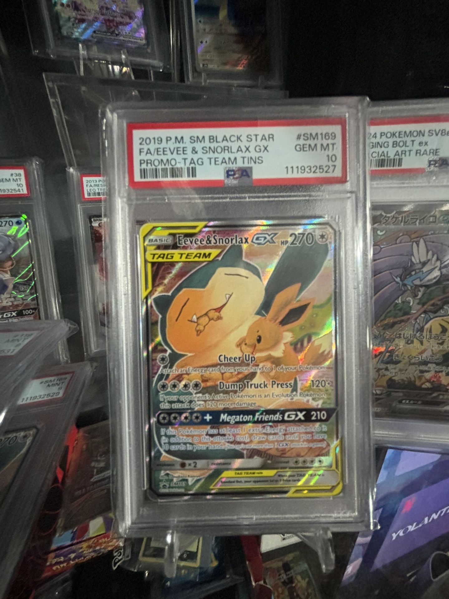 Eevee & Snorlax GX Promo Psa 10