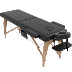 Massage Table Massage Bed Portable, Black 