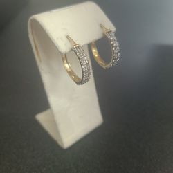 Small Hoop Diamond Earrings