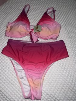 Alohas Pink And Orange Ombre Bikini 