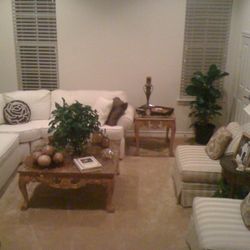 Two Stripe Armless Chairs $200.00