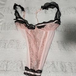 Dreamgirl Black And Pink Corset Size: S