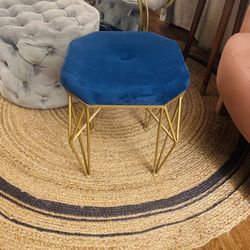 Velvet Ottoman Stool