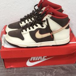 Nike Dunk Retro Hi SE Baroque Brown Size 11 With The Original Box