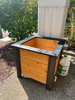 Cedar planter box.