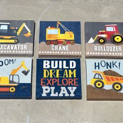 6 Kids Construction Prints