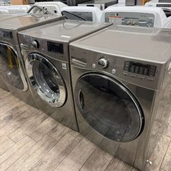 Lg mismatched washer and dryer set electric with warranty