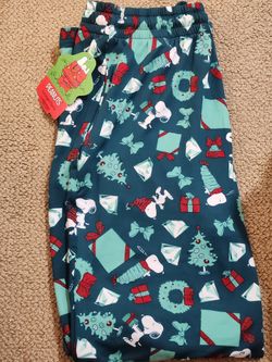 Brand New Women's Christmas Snoopy Pajama Pants Size Large
