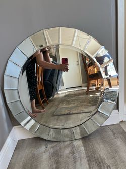 Large Wall Mirror with beveled mirror edges