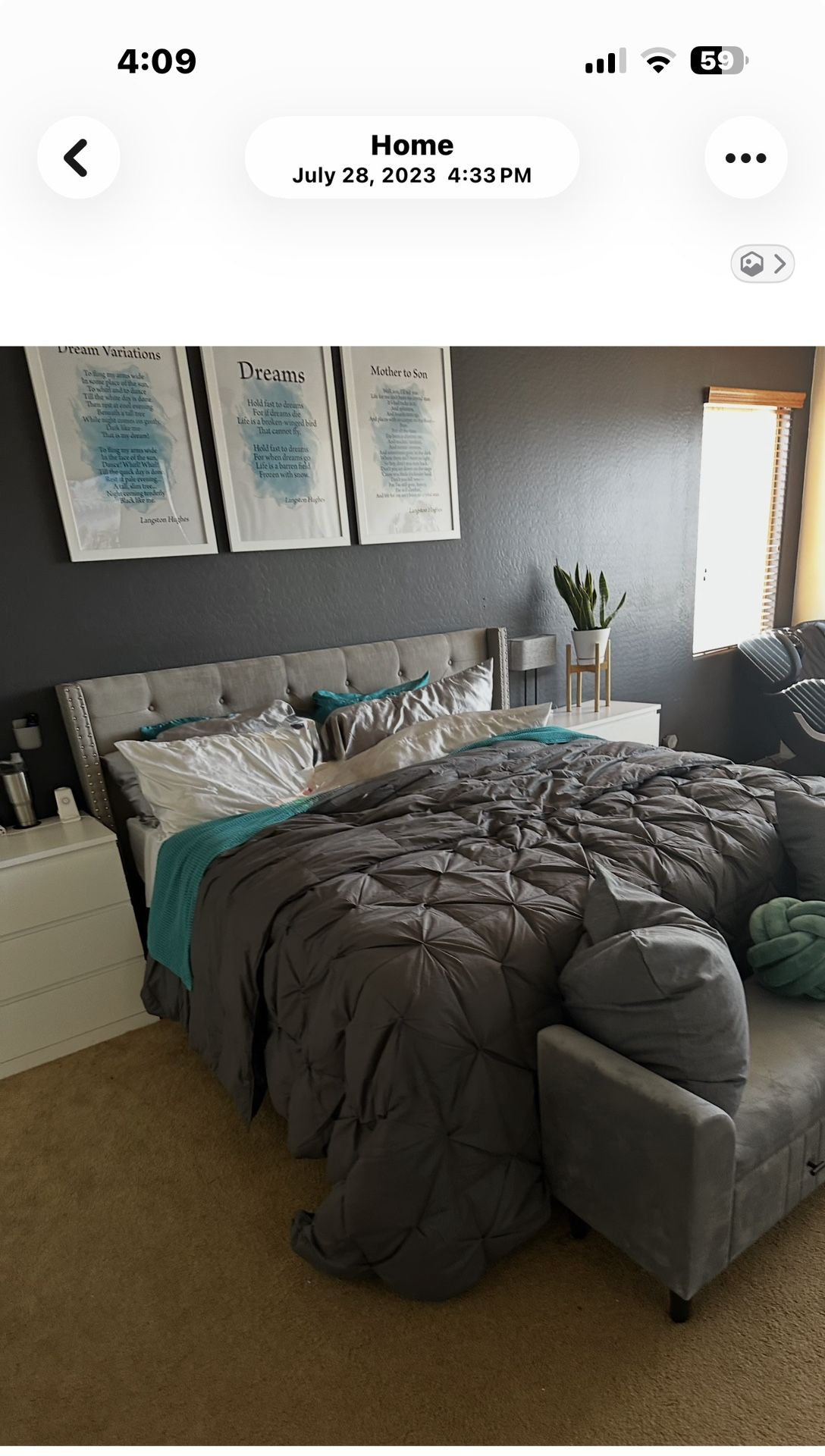 King bed frame &Mattress