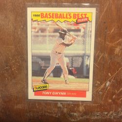 1986 Tony Gwynn Baseball Best Sluggers Baseball Card 