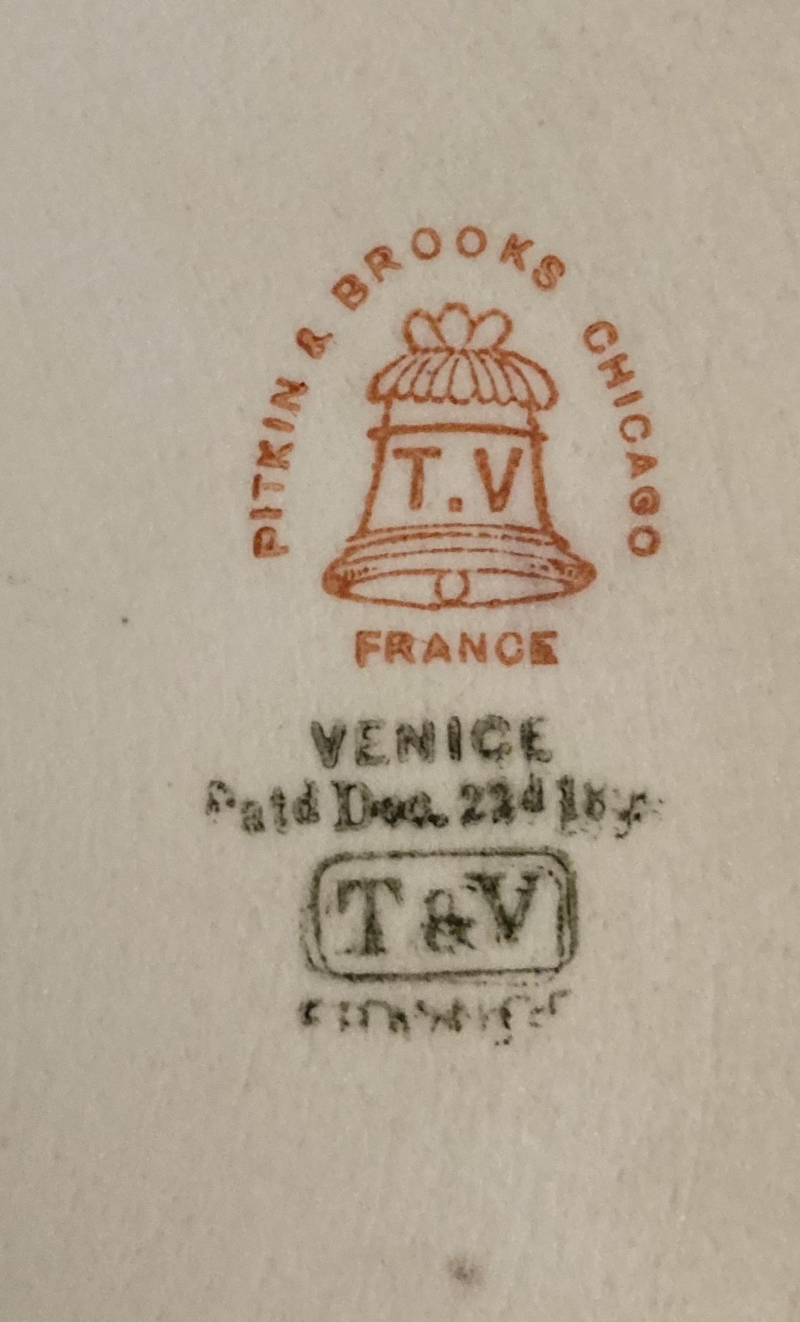 Vintage Pitkin & Brooks Floral Serving Bowl