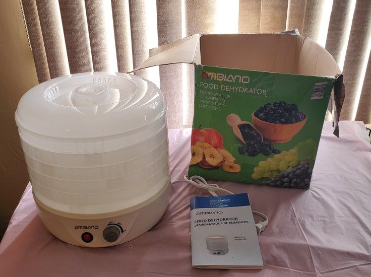 NEW IN BOX Ambiano Food Dehydrator w 5 Trays 240 Watts NIB.