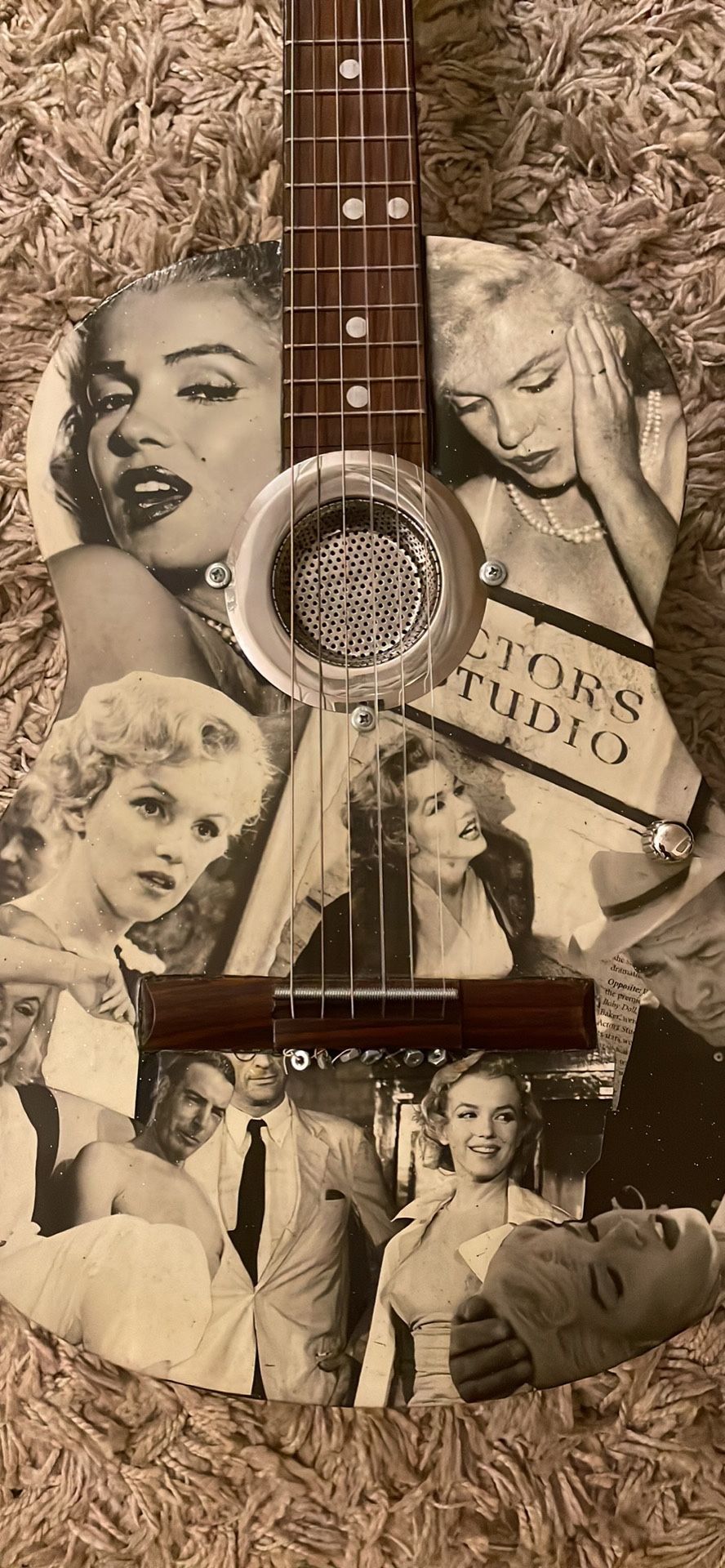 Marilyn Monroe Art Collage Classical Guitar