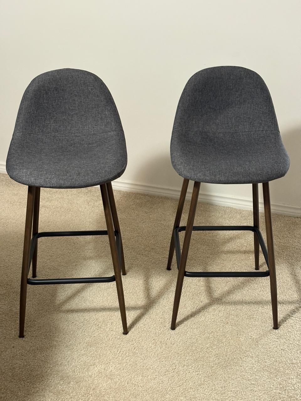Pebble Mid-Century Counter Stools-Set and of 2