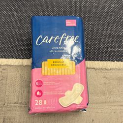 CAREFREE® Ultra Thin Regular Pads With Wings, 28 Count, Multi-Fluid Protection For Up To 8 Hours, With Odor Neutralizer