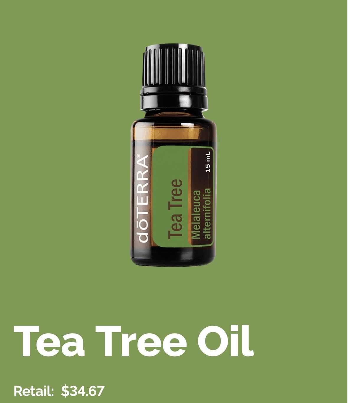 SALE! Doterra Tea Tree Oil 15ml Retail: $34.67
