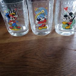 Set Of 3 McDonalds Disney 2000 Tumblers