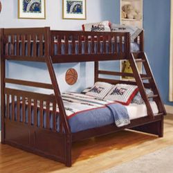 Twin Full Bunk Bed With Mattresses 