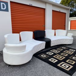 White leather sectional sofa /  Couch / Good conditions