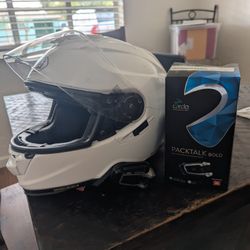 Shoei GT-Air ll Motorcycle Helmet & Cardo Packtalk Bold Communication System 