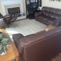 Leather Living Room Furniture Set *USED*