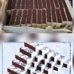 NEW- 58 Pcs Spring Flower Blank Matches Containers 2.24 x 1.42 x 0.59 Inches Floral Match Holder 