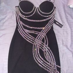 Black And Silver Dress From Fashion Nova 