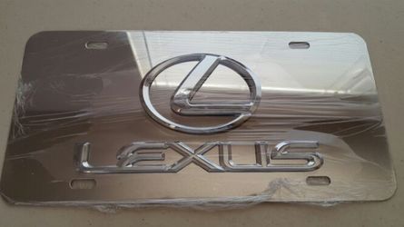 Lexus stainless chrome front license plate
