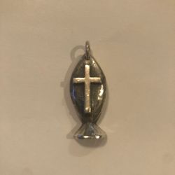 James Avery Sterling RARE Retired IHS Fish Pendant