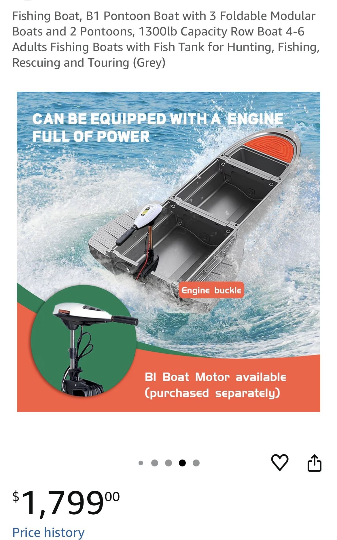 Fishing Boat B1 Pontoon Boat New Never Used