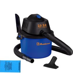 Koblenz WD-2L Portable Wet-Dry Vacuum, 2.0 Gallon/2.0HP Compact Lightweight, Blue+Black