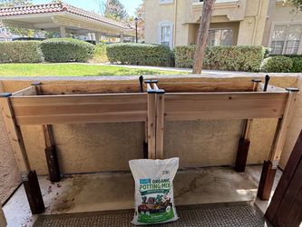 Elevated garden boxes from Costco